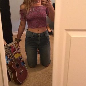 Topshop pink & blue flower top!